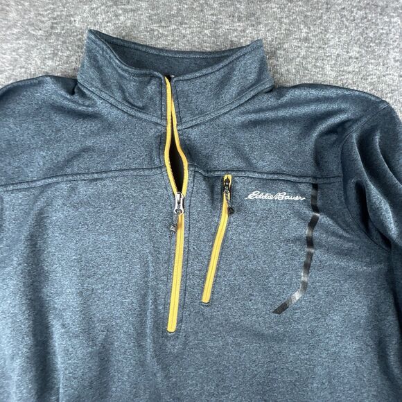 Eddie Bauer First Ascent Sweater Men XL Cloud Layer 1/4 Zip Pullover Hike Fleece - Picture 2 of 8
